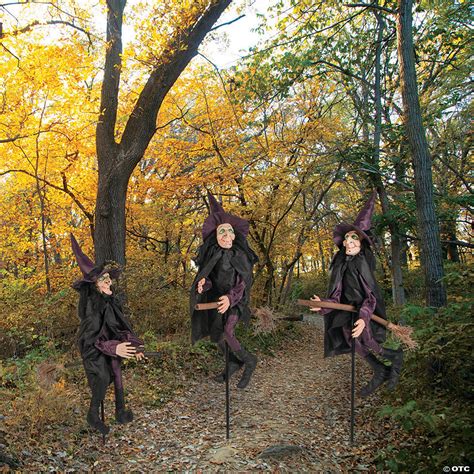 Make a Spooky Statement with Halloween Witch Stake Statues